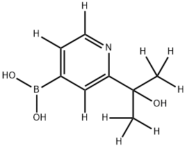 [2-(2-HYDROXYPROPAN-2-YL)PYRIDINE-d9]-4-BORONIC ACID Struktur