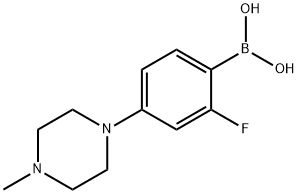 (2-fluoro-4-(4-methylpiperazin-1-yl)phenyl)boronic acid Struktur