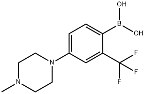 (4-(4-methylpiperazin-1-yl)-2-(trifluoromethyl)phenyl)boronic acid Struktur
