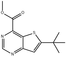 methyl 6-tert-butylthieno[3,2-d]pyrimidine-4-carboxylate Structure