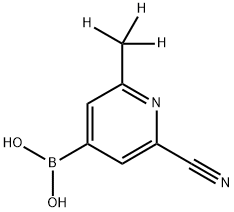 (2-cyano-6-(methyl-d3)pyridin-4-yl)boronic acid Struktur