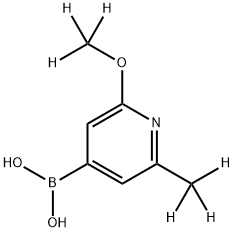(2-(methoxy-d3)-6-(methyl-d3)pyridin-4-yl)boronic acid Struktur