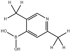 (2,5-bis(methyl-d3)pyridin-4-yl)boronic acid Struktur
