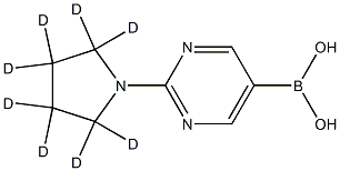 (2-(pyrrolidin-1-yl-d8)pyrimidin-5-yl)boronic acid Struktur