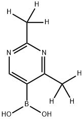 (2,4-bis(methyl-d3)pyrimidin-5-yl)boronic acid Struktur