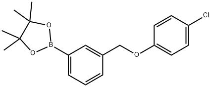 2-(3-((4-chlorophenoxy)methyl)phenyl)-4,4,5,5-tetramethyl-1,3,2-dioxaborolane, 2246802-64-0, 結(jié)構(gòu)式