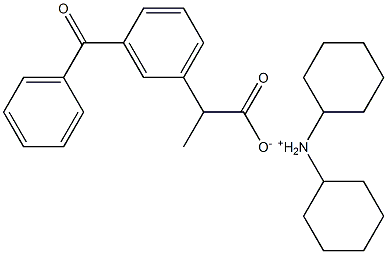 N-cyclohexylcyclohexanammonium 2-(3-benzoylphenyl)propanoate, 24021-57-6, 結(jié)構(gòu)式