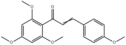 (E)-1-(2,4,6-Trimethoxyphenyl)-3-(4-methoxyphenyl)prop-2-en-1-one Struktur