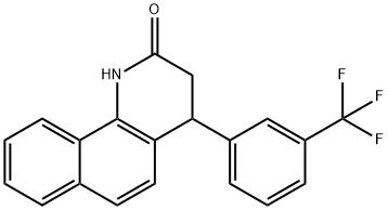 4-[3-(trifluoromethyl)phenyl]-3,4-dihydrobenzo[h]quinolin-2(1H)-one Struktur