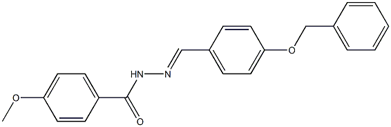 N'-[(1Z)-[4-(benzyloxy)phenyl]methylidene]-4-methoxybenzohydrazide Struktur