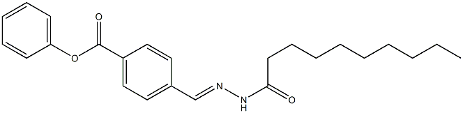 4-[(1E)-(decanamidoimino)methyl]phenyl benzoate Struktur