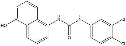 3-(3,4-dichlorophenyl)-1-(5-hydroxynaphthalen-1-yl)urea Struktur