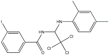 3-iodo-N-{2,2,2-trichloro-1-[(2,4-dimethylphenyl)amino]ethyl}benzamide Struktur