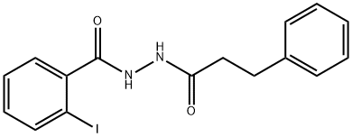 2-iodo-N'-(3-phenylpropanoyl)benzohydrazide Struktur