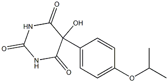 5-hydroxy-5-(4-isopropoxyphenyl)-2,4,6(1H,3H,5H)-pyrimidinetrione Struktur