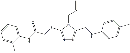 2-{[4-allyl-5-(4-toluidinomethyl)-4H-1,2,4-triazol-3-yl]sulfanyl}-N-(2-methylphenyl)acetamide Struktur
