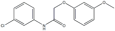 N-(3-chlorophenyl)-2-(3-methoxyphenoxy)acetamide Struktur