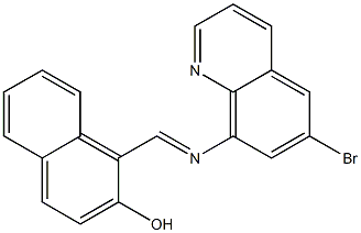 1-{[(6-bromo-8-quinolinyl)imino]methyl}-2-naphthol Struktur