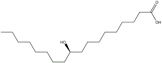 (10R)-10-hydroxyoctadecanoic acid Struktur
