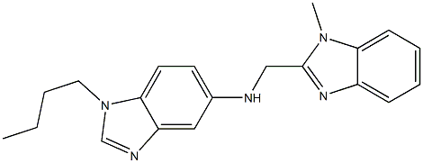 N-(1-butyl-1H-benzimidazol-5-yl)-N-[(1-methyl-1H-benzimidazol-2-yl)methyl]amine Struktur
