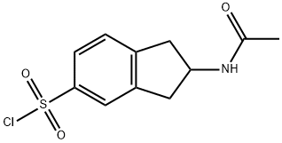 2-(Acetylamino)indane-5-sulfonyl chloride Struktur
