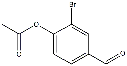 2-bromo-4-formylphenyl acetate Struktur