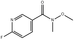 3-Pyridinecarboxamide, 6-fluoro-N-methoxy-N-methyl- Struktur