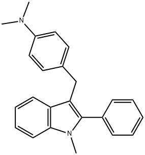 3-(P-DIMETHYLAMINOBENZYL)-1-METHYL-2-PHENYLINDOLE, 82946-81-4, 結(jié)構(gòu)式