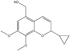 2H-1-Benzopyran-5-methanol, 2-cyclopropyl-7,8-dimethoxy- Struktur