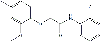 N-(2-chlorophenyl)-2-(2-methoxy-4-methylphenoxy)acetamide Struktur