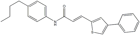 (2E)-N-(4-butylphenyl)-3-(4-phenylthiophen-2-yl)prop-2-enamide Struktur