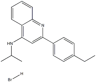 2-(4-ethylphenyl)-N-(propan-2-yl)quinolin-4-amine hydrobromide Struktur