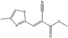 methyl (2E)-2-cyano-3-(4-methyl-1,3-thiazol-2-yl)prop-2-enoate Struktur