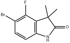 5-BROMO-4-FLUORO-3,3-DIMETHYL-2,3-DIHYDRO-1H-INDOL-2-ONE Struktur
