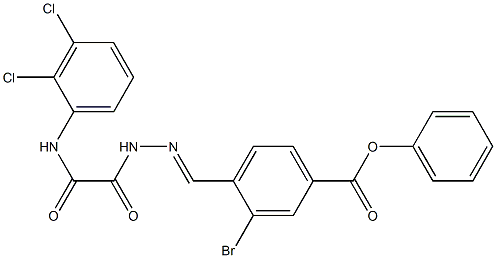 4-[(1Z)-({[(2,3-dichlorophenyl)carbamoyl]formamido}imino)methyl]phenyl 3-bromobenzoate Struktur