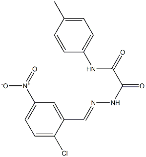 1-{N'-[(1Z)-(2-chloro-5-nitrophenyl)methylidene]hydrazinecarbonyl}-N-(4-methylphenyl)formamide Struktur