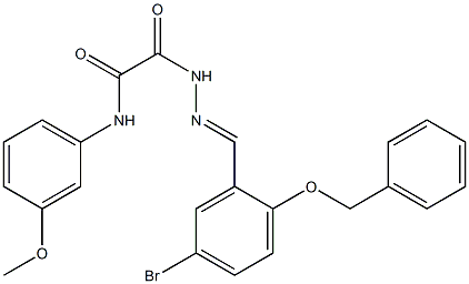 1-{N'-[(1E)-[2-(benzyloxy)-5-bromophenyl]methylidene]hydrazinecarbonyl}-N-(3-methoxyphenyl)formamide Struktur