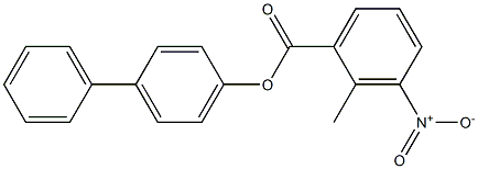 [1,1'-biphenyl]-4-yl 2-methyl-3-nitrobenzoate Struktur