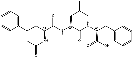 (S)-2-((S)-2-((S)-2-Acetamido-4-phenylbutanamido)-4-methylpentanamido)-3-phenylpropanoic acid Struktur