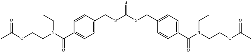 BIS{4-[ETHYL-(2-ACETYLOXYETHYL)CARBAMOYL]BENZYL} TRITHIOCARBONATE Struktur