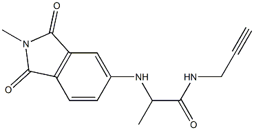 2-[(2-methyl-1,3-dioxo-2,3-dihydro-1H-isoindol-5-yl)amino]-N-(prop-2-yn-1-yl)propanamide Struktur