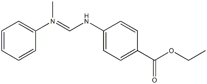 N-(4-乙氧羰基苯基)-N'-甲基-N'-苯基甲脒 結(jié)構(gòu)式