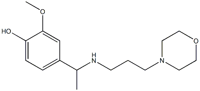 2-methoxy-4-(1-{[3-(morpholin-4-yl)propyl]amino}ethyl)phenol Struktur