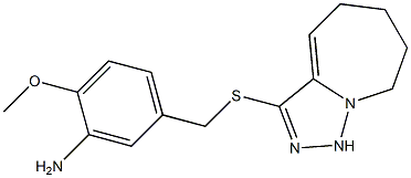 2-methoxy-5-({5H,6H,7H,8H,9H-[1,2,4]triazolo[3,4-a]azepin-3-ylsulfanyl}methyl)aniline Struktur