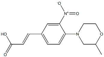 3-[4-(2-methylmorpholin-4-yl)-3-nitrophenyl]prop-2-enoic acid Struktur