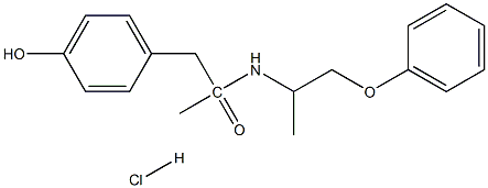 1-(4-Hydroxy
Phenyl)-2-[1-Methyl-2-Phenoxy Ethylamino] Propanone hydrochloride Struktur