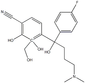 4-[4-(Dimethylamino)-1-(4-fluorophenyl)-1-hydroxybutyl]-3-(hydroxy
methyl) benzonitrile [Diol] Struktur