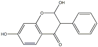 2,7-dihydroxy-3-phenylchroman-4-one Struktur
