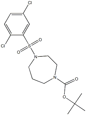 tert-butyl 4-[(2,5-dichlorophenyl)sulfonyl]-1,4-diazepane-1-carboxylate Struktur