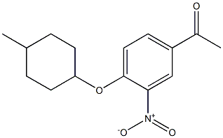 1-{4-[(4-methylcyclohexyl)oxy]-3-nitrophenyl}ethan-1-one Struktur